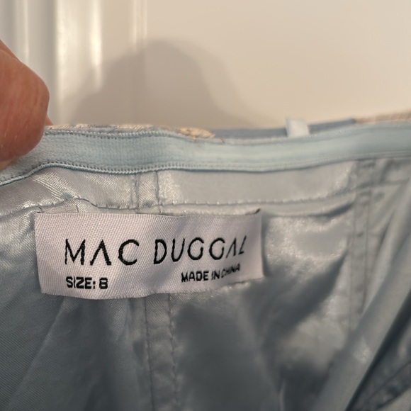 NEW Mac Duggal Strapless Brocade Midi Dress - Picture 5 of 16